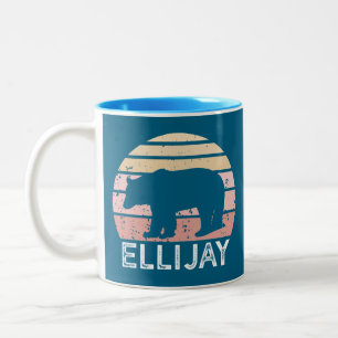 Ellijay Georgia Retro Bär Zweifarbige Tasse