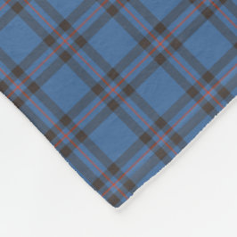 Elliot Clan Blue und Brown Tartan Fleecedecke