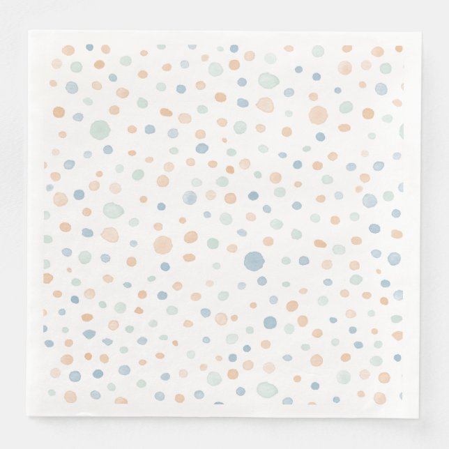 Elliot Confetti Watercolor Dots Paper Napkin Serviette (Vorderseite)