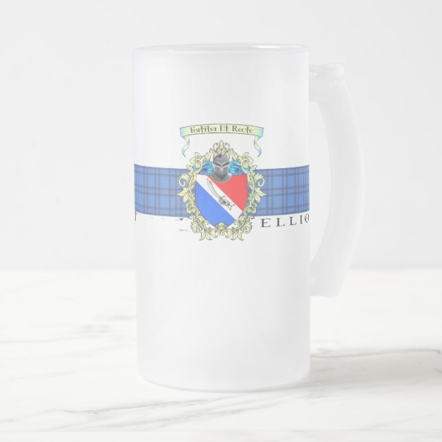 Elliott Crest & Tartan Tasse (VorderseiteRechts)