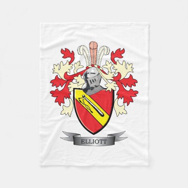 Elliott-Familienwappen-Wappen Fleecedecke (Vorderseite)