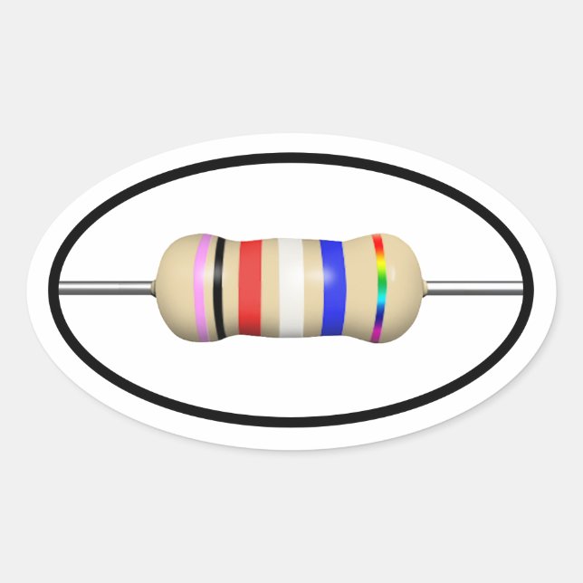 Ellipse-Aufkleber-Set 4 Ovaler Aufkleber (Vorderseite)