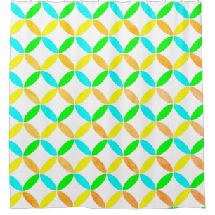 Ellipse Pattern Abstrakt Art Duschvorhang