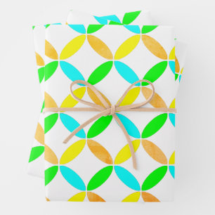 Ellipse Pattern Abstrakt Art Geschenkpapier Set