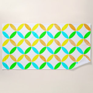 Ellipse Pattern Abstrakt Art Strandtuch