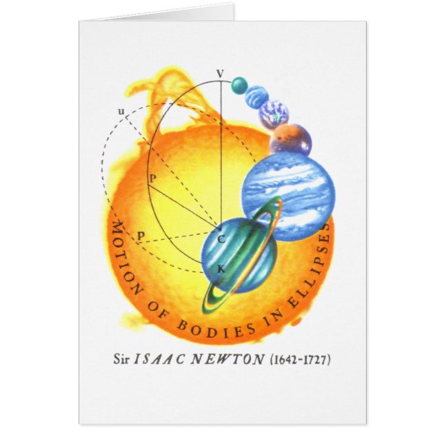 Elliptische Bahnen Newtons (Vorne)