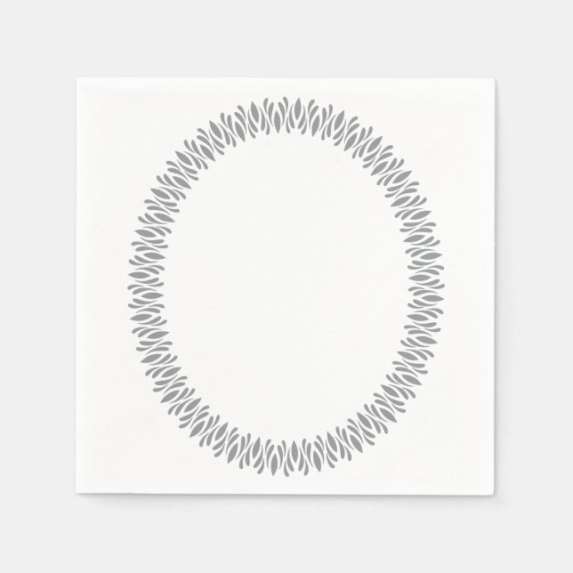 Elliptische Rahmen Napkins Serviette (Vorderseite)
