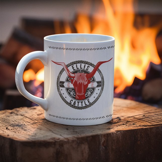 Ellis Cattle Personalisiertes Logo Kaffeetasse (Von Creator hochgeladen)