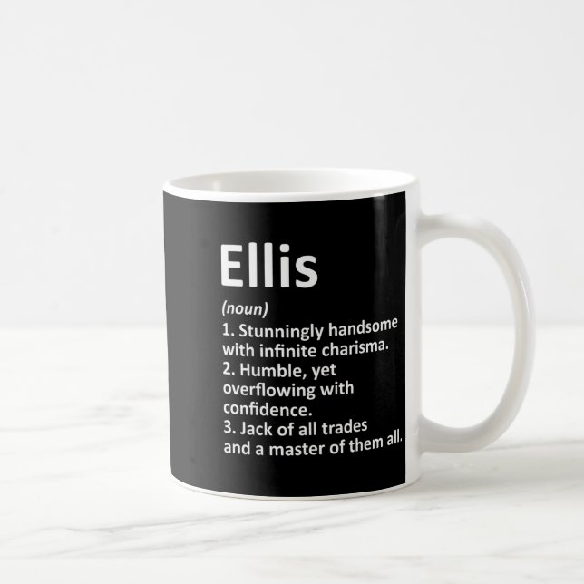 Ellis Definition D Name Funny Birthday  Kaffeetasse (Rechts)