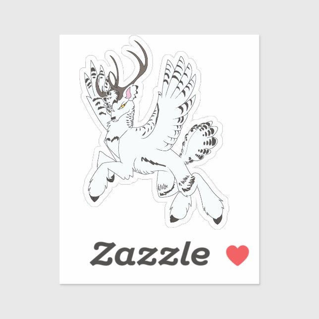 Ellis Fantasy Reindeer Custom-Cut Vinyl Sticker (Blatt)