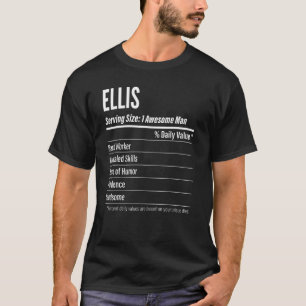 Ellis für Kalorien mit dem Etikett für die Größe T-Shirt