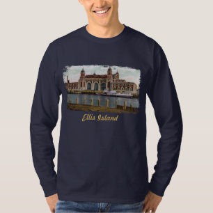 Ellis-Island-Bemaltes Herrenhemd T-Shirt