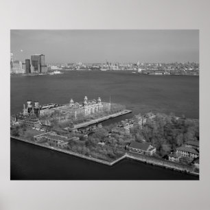 Ellis Island und NYC Harbour Fotografy Poster