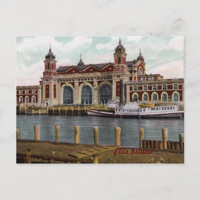 Ellis Island Vintag Postcard Postkarte (Vorderseite)