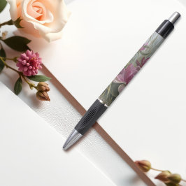 Ellis Rowan Pink Water Lily Vintage Blume Pen Kugelschreiber