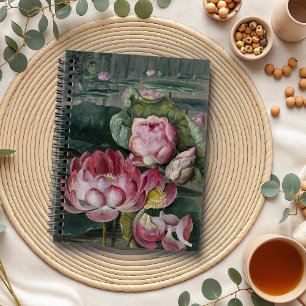 Ellis Rowan Sacred Lotus Water Lily Vintage Blume Notizblock