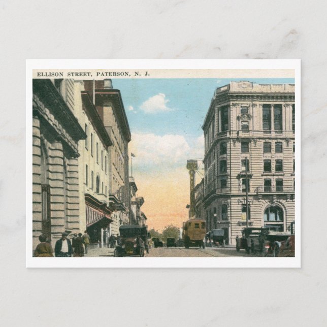 Ellison St., Paterson, NJ 1922 Vintag Postkarte (Vorderseite)