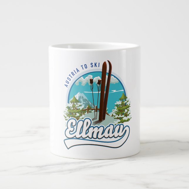 Ellmau Österreich: Logo für Ski Jumbo-Tasse (Vorderseite)