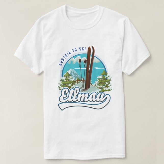 Ellmau Österreich: Logo für Ski T-Shirt (Design vorne)