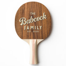 Elm Wood Retro Family Name & Year