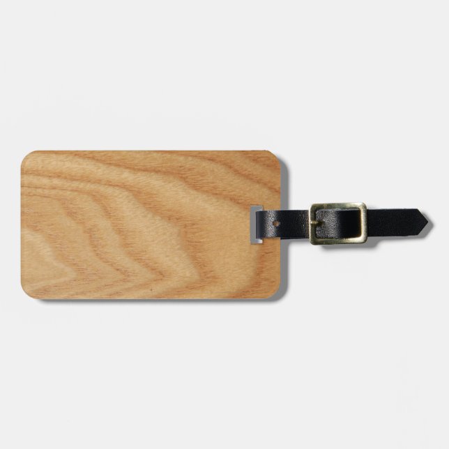 Elm Woodgrain Gepäckmarke Gepäckanhänger (Vorderseite horizontal)