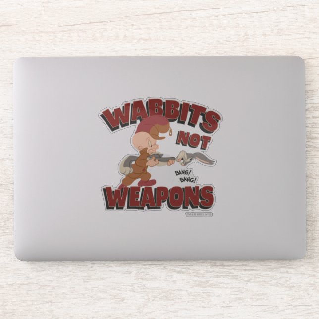 ELMER FUDD™ & BUGS BUNNY™ "Wabbits Not Waffen" Aufkleber (Computer)