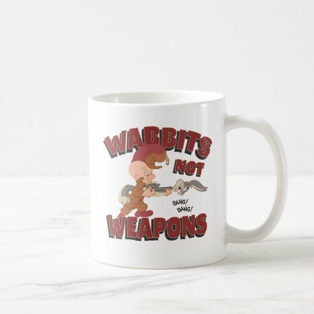 ELMER FUDD™ & BUGS BUNNY™ "Wabbits Not Waffen" Kaffeetasse (Rechts)