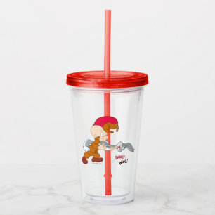 ELMER FUDD™ und BUGS BUNNY™ Acryltrinkbecher