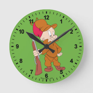 ELMER FUTTERMITTEL™  mit Gun Runde Wanduhr