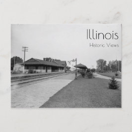 Elmhurst, Bahnhof Illinois Postkarte