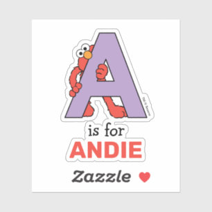Elmo Alphabet   A LILA Aufkleber