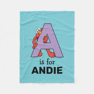 Elmo Alphabet A LILA Fleecedecke
