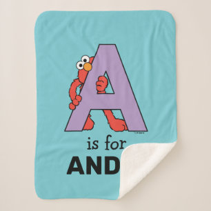 Elmo Alphabet A LILA Sherpadecke