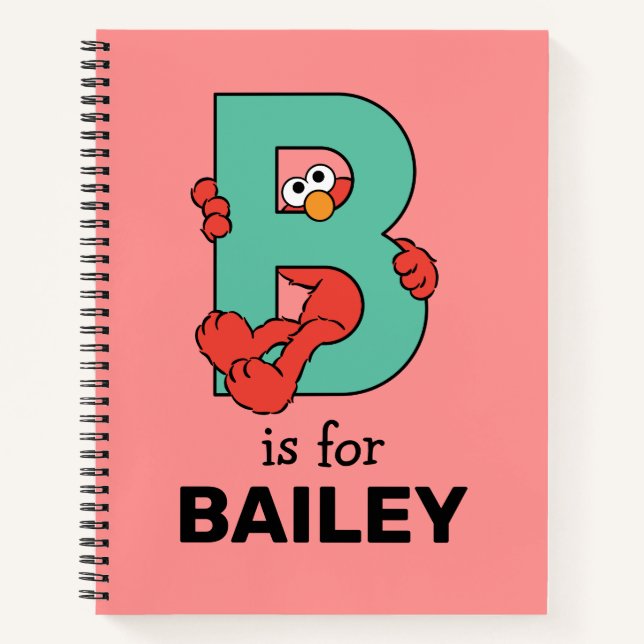 Elmo Alphabet | B Aquamarin Notizbuch (Vorderseite)