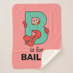 Elmo Alphabet B AQUAMARIN Sherpadecke