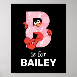 Elmo Alphabet   B Blasen Poster