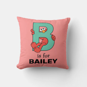 Elmo Alphabet B Türkis Kissen