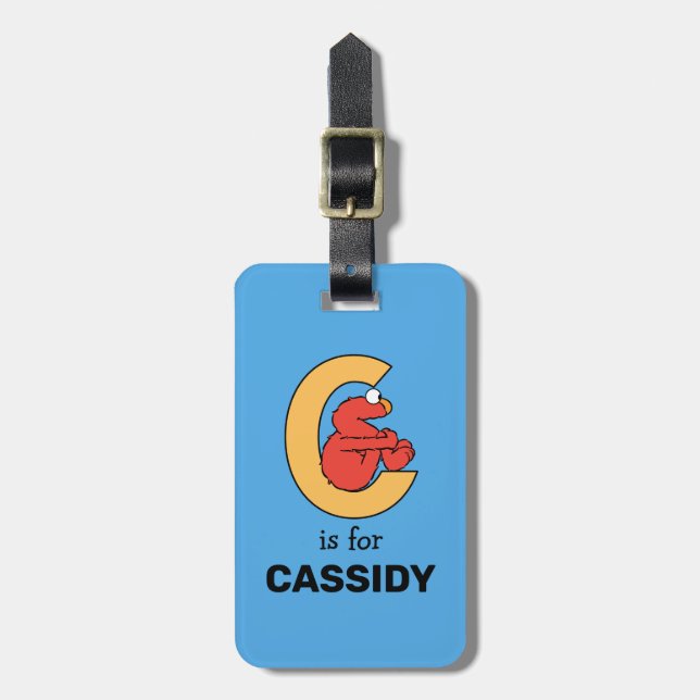 Elmo Alphabet | C Orange Gepäckanhänger (Vorderseite vertikal)