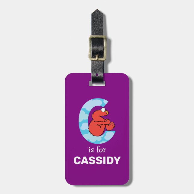 Elmo Alphabet | C Wolken Gepäckanhänger (Vorderseite vertikal)