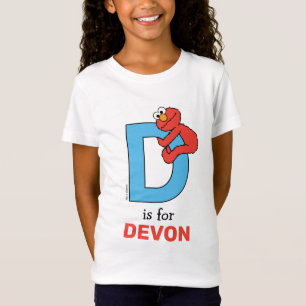 Elmo Alphabet   D Blau T-Shirt