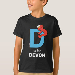 Elmo Alphabet   D Blau T-Shirt