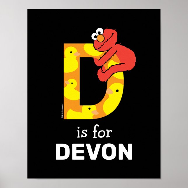Elmo Alphabet | D Duck Poster (Vorne)