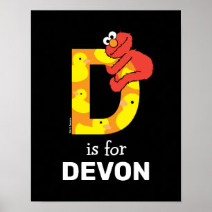 Elmo Alphabet   D Ente Poster