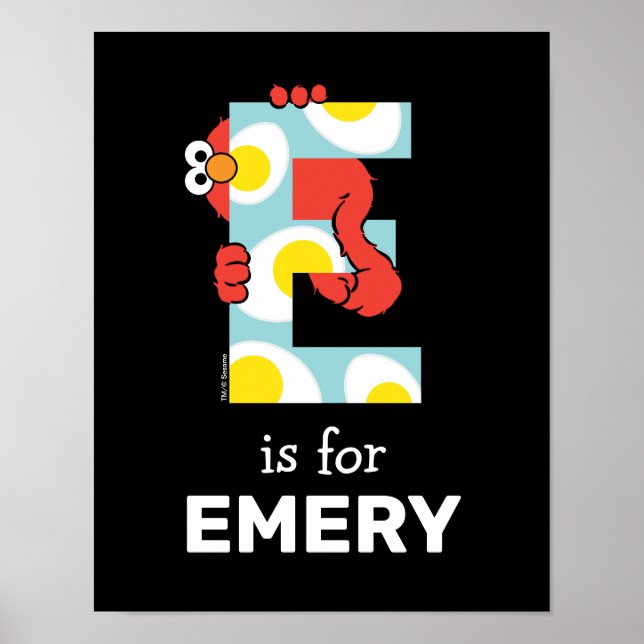 Elmo Alphabet | E Eier Poster (Vorne)