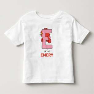 Elmo Alphabet   E Rosa Kleinkind T-shirt