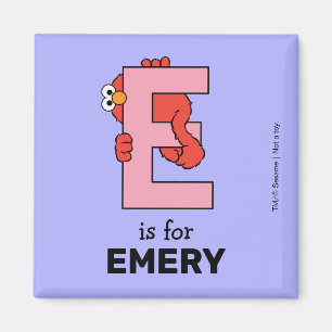 Elmo Alphabet   E Rosa Magnet