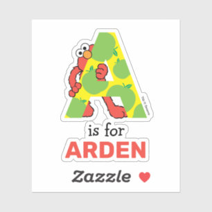 Elmo Alphabet   Ein Apfel Aufkleber