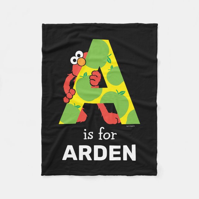 Elmo Alphabet | Ein Apfel Fleecedecke (Vorderseite)