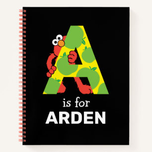 Elmo Alphabet Ein Apfel Notizbuch