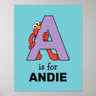 Elmo Alphabet   Ein Lila Poster